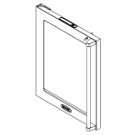 Marvel Refrigeration 42249320 Door-24' Mpro Lky-Rh Glass-Ss